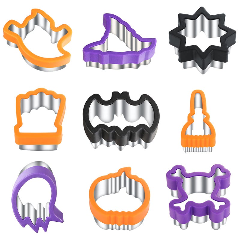 ETERSION Halloween Cookie Cutters 9 Pieces 2 to 3