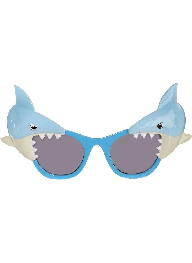 Amscan 250683 Plastic Hawaiian Shark Sunglasses-1pc, Multicolor, One Size