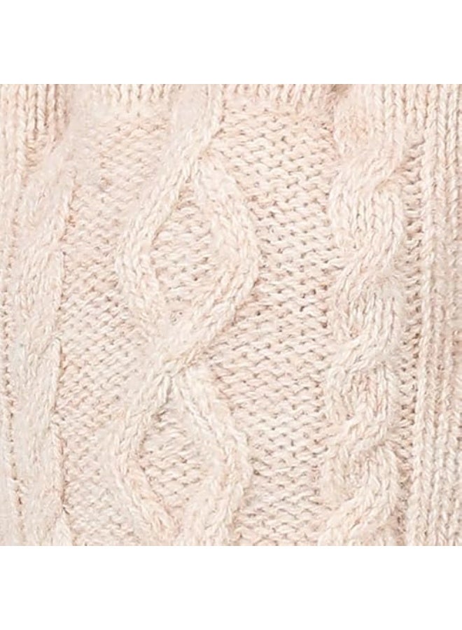 Winter Gloves for Women Cozy Thick Knitted Gloves & Mittens Warm Soft Lining Cold Winter Warm Mittens for Women,Off White, One Size - Image 5