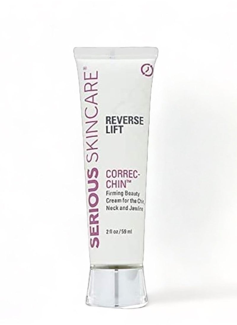 Serious Skincare Serious Skincare Reverse Lift CORREC-CHIN - Firming Cream with Collagen - Contours & Sculpts Double Chin & Jawline - Visibly Tighten Sagging Skin - Anti-Aging Moisturizer with Glaucine - 2 Oz.  - Image 1