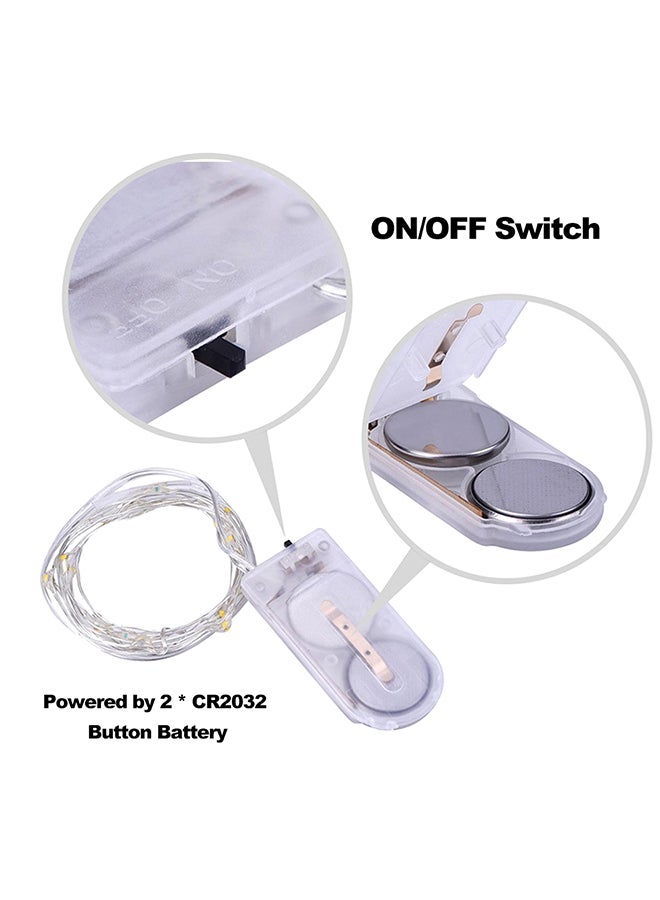 NIBEMINENT Wreath With LEDs String Light Silver 30cm - Image 3