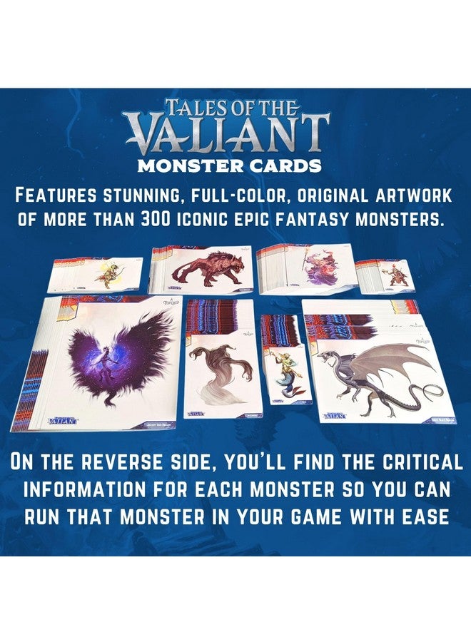 Forged Dice Co. Tales of the Valiant Monster Vault Monster Cards - 313 Full-Color Fantasy Creatures for Dnd 5E Compatible RPGs - Quick Reference Deck for Game Masters - Licensed Kobold Press Accessory - Image 3