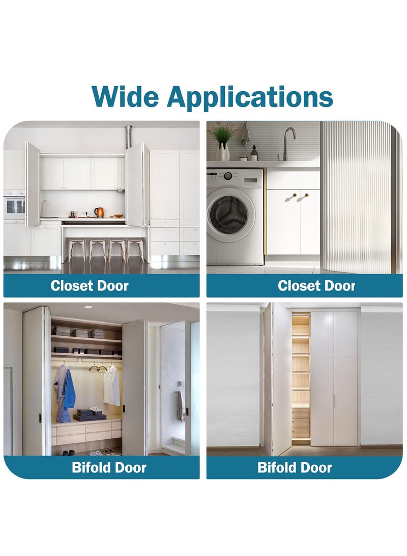 4 Pack Bifold Door Hardware Repair Kit, 7/8" Guides Wheel, Pantry Hardware Replacement Parts for Folding Pocket Door Accordion Door Barn Door  - Image 2