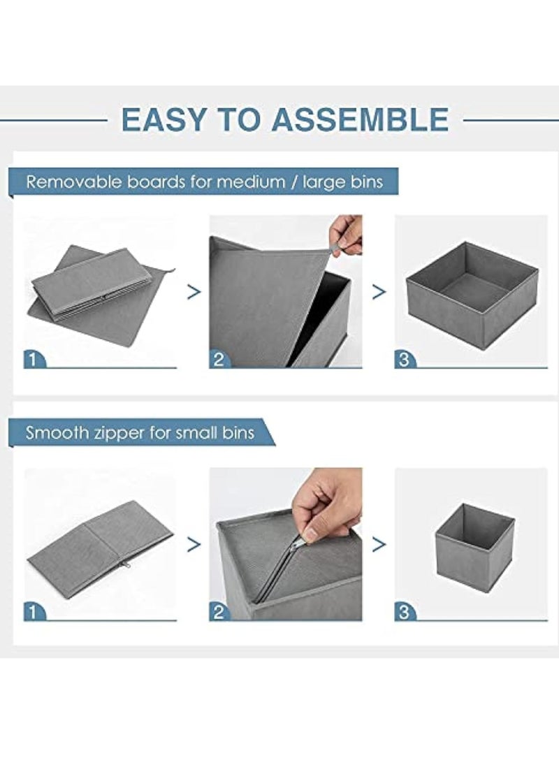 YelaJoy Drawer Organizer Clothes, 6 Pack Underwear Drawer Organizer, Foldable Closet Organizers, Storage Dresser Drawer Dividers, Cloth Drawer Storage Organizer Boxes, for Clothes, Scarves - Image 4