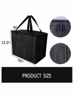 Excefore 2 Insulated Reusable Grocery Bag with Zippered Top, XL, Large, Frozen Foods Cold, Cooler Shopping Accessories, Insullated Bags  - Image 3