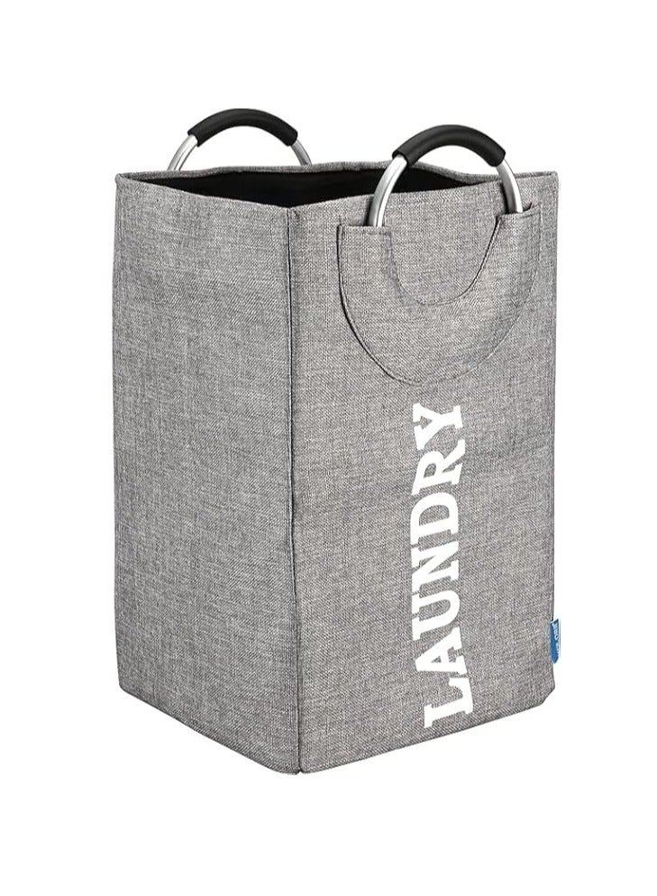 Spaceshoop Laundry Basket, 61L Large Laundry Basket with Handle, Foldable Bathroom Storage Laundry Bag for Bedroom, Bathroom, College Dorm, Laundry Room - Image 1