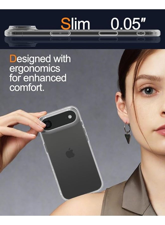 Iphone 17 Air Clear Case Soft Flexible Silicone TPU Shockproof Transparent Rubber Back Cover Compatible for 17 Air Clear - Image 3