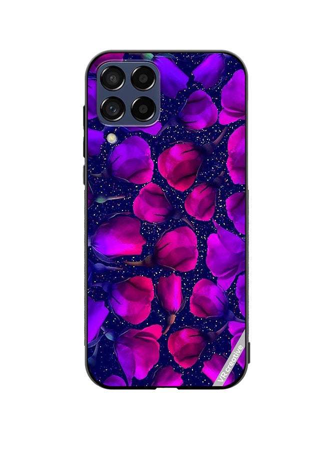 VR CREATIVE Protective Case Cover For Samsung Galaxy M53 Purple Roses Flower Design Multicolour - Image 1