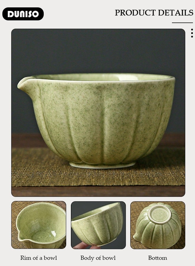 DUNISO Matcha Whisk Set, 4pcs Japanese Tea Set,Matcha Bowl, Matcha Bamboo, Whisk Scoop Sifter, Matcha Whisk Holder,Traditional Matcha Tool Set for Matcha Tea Ceremony - Image 2