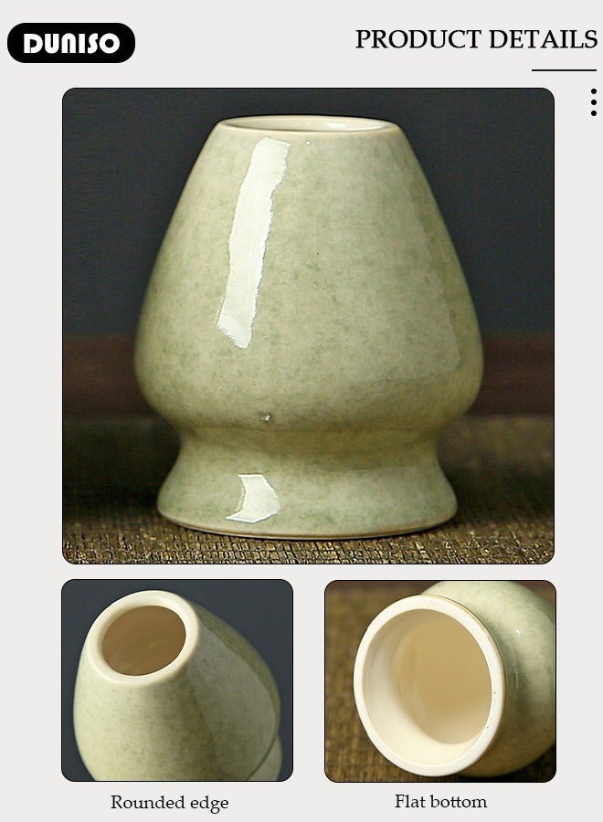 DUNISO Matcha Whisk Set, 4pcs Japanese Tea Set,Matcha Bowl, Matcha Bamboo, Whisk Scoop Sifter, Matcha Whisk Holder,Traditional Matcha Tool Set for Matcha Tea Ceremony - Image 3