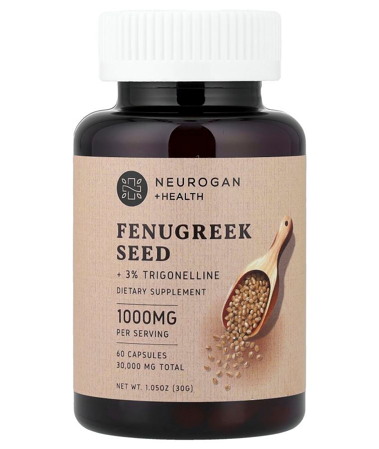 Neurogan Fenugreek Seed + 3% Trigonelline 60 Capsules (500 mg per Capsule)