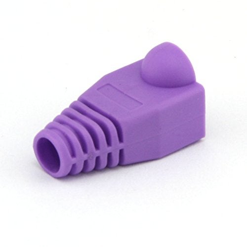 Maxmoral 100-Pack CAT5E CAT6 RJ45 Ethernet Network Cable Strain Relief Boots - Purple - Image 2