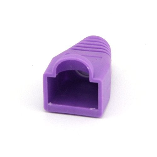 Maxmoral 100-Pack CAT5E CAT6 RJ45 Ethernet Network Cable Strain Relief Boots - Purple - Image 3
