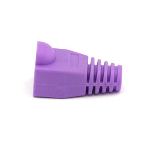 Maxmoral 100-Pack CAT5E CAT6 RJ45 Ethernet Network Cable Strain Relief Boots - Purple - Image 4