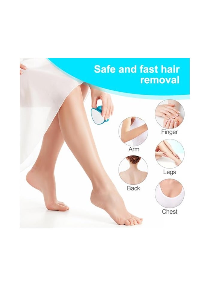 ممحاة شعر كريستالية للنساء والرجال، مزيل شعر كريستالي قابل لإعادة الاستخدام، أداة تقشير سحرية غير مؤلمة لإزالة الشعر، ممحاة شعر سحرية للأذرع الخلفية والساقين - Image 4