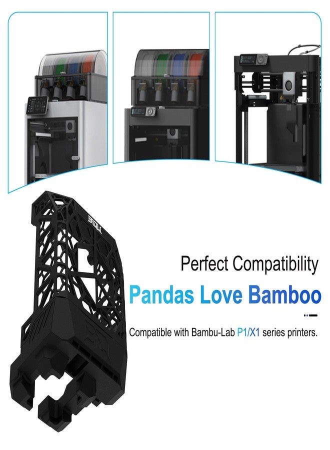 بيكيو غطاء أمامي لرأس الطباعة من النايلون من BIQU Panda Jetpack + قناة مروحة تبريد لطابعات Bambu-Lab P1/X1 ثلاثية الأبعاد، خفيف الوزن وعالي الدقة في تحديد المواقع، مناسب تمامًا لطابعات Panda Revo/Flow - Image 5