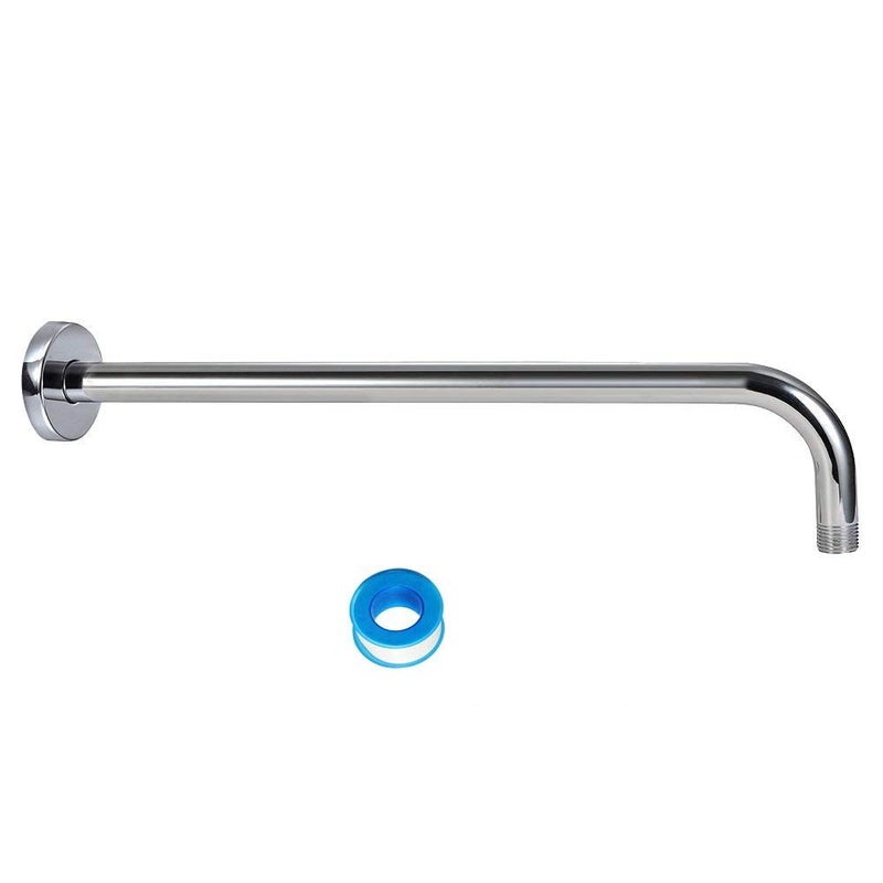 NearMoon Shower Arm, Extra Extension Arm with Flange, Stainless Steel Wall-Mounted Showerhead Extender Pipe (15 Inch, Chrome Finish) - Image 1