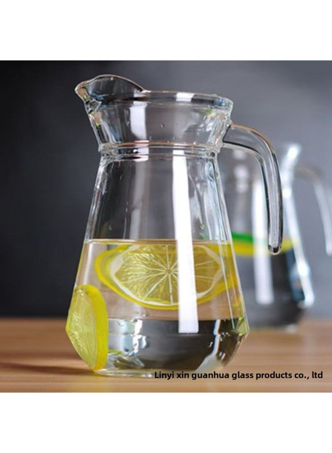 Large Capacity 1.3L Glass Duckbill Water Bottle Cold Water Pot Juice Pot Home Use Modern Simple Style Business Gift-Color:1.1L Vertical Pot 12 Pc/box - Image 2