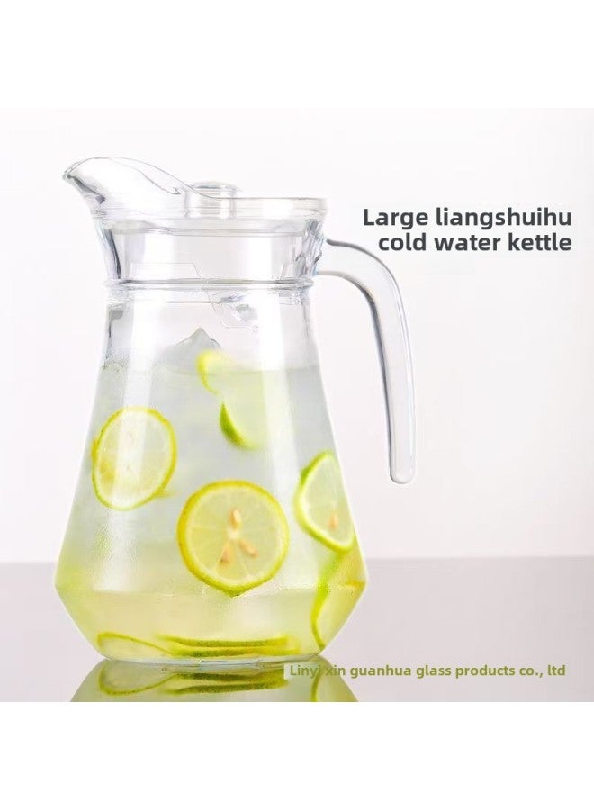 Large Capacity 1.3L Glass Duckbill Water Bottle Cold Water Pot Juice Pot Home Use Modern Simple Style Business Gift-Color:1.1L Vertical Pot 12 Pc/box - Image 3