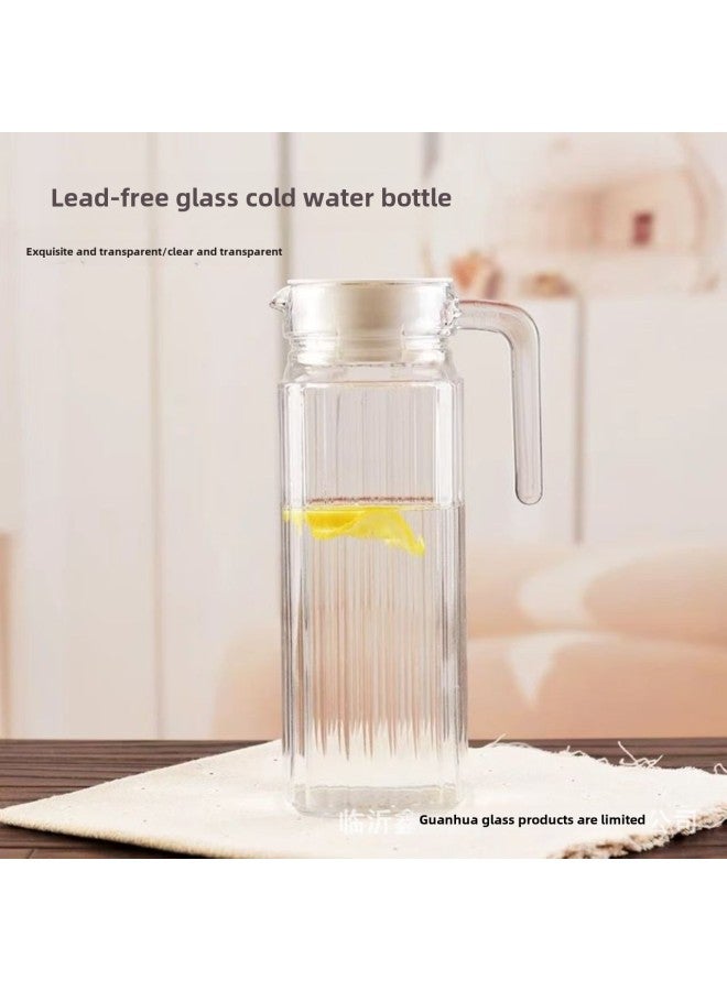 Large Capacity 1.3L Glass Duckbill Water Bottle Cold Water Pot Juice Pot Home Use Modern Simple Style Business Gift-Color:1.1L Vertical Pot 12 Pc/box - Image 4