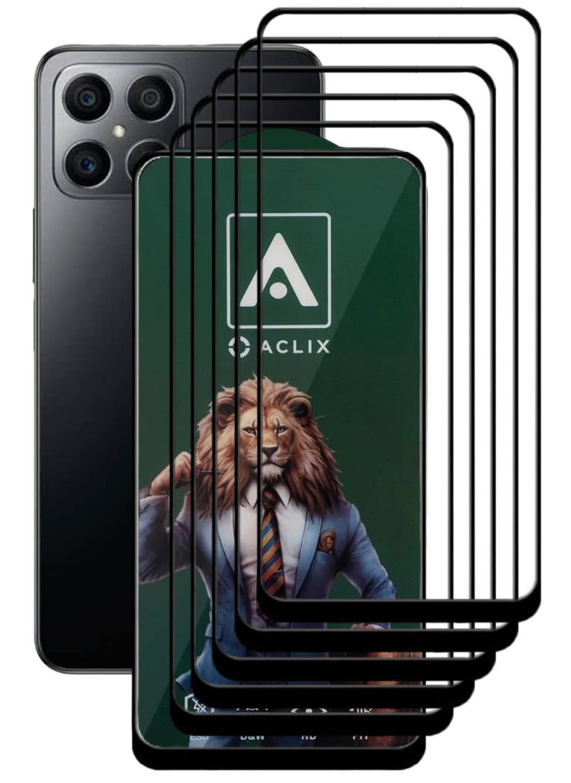 ACLIX 5 Pieces Antistatic ESD Dustproof Premium Quality High Definition Tempered Glass Screen Protector Designed For Honor X8 - Image 1
