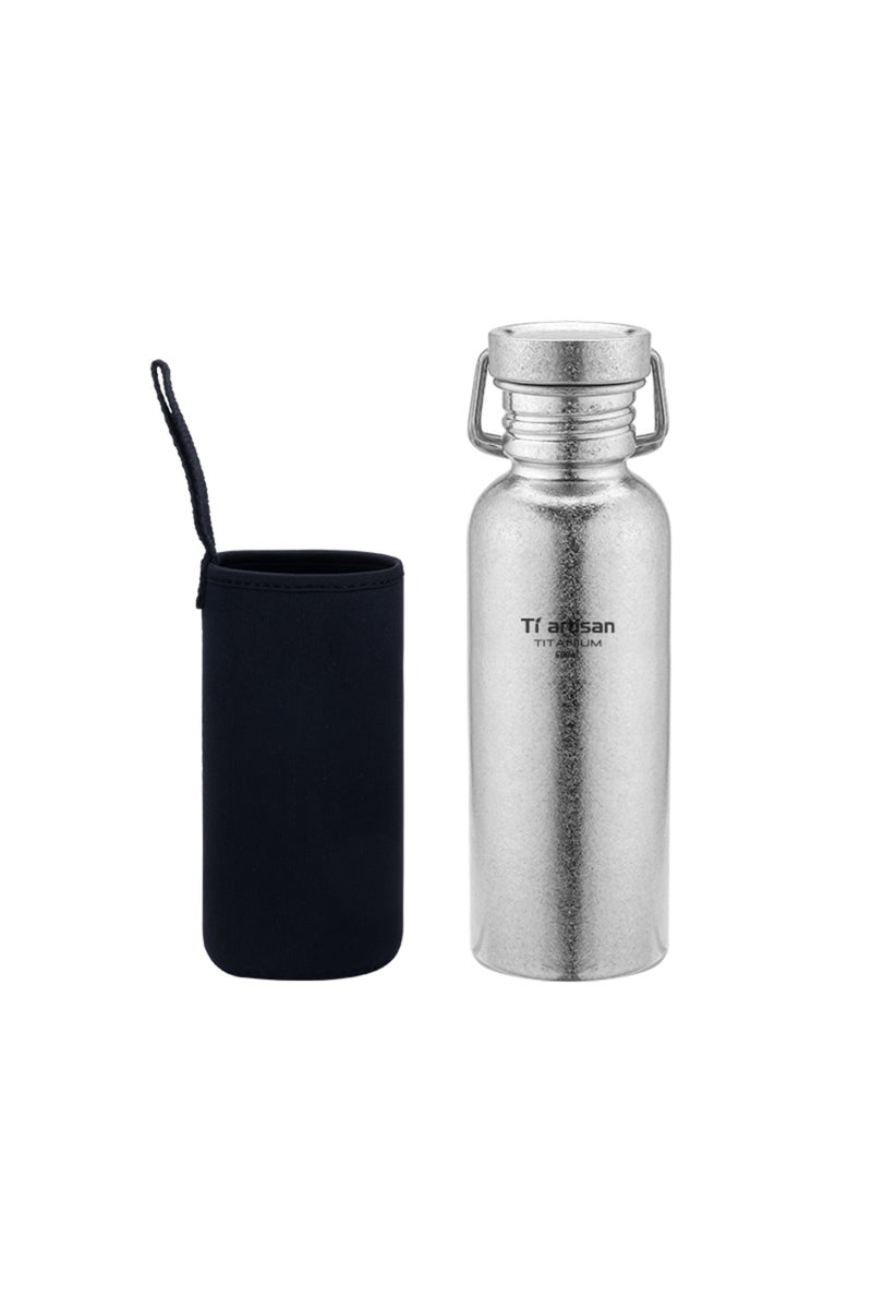 600ML ice crystal Tiartisan Titanium Sports Bottle Outdoor Camping Cycling Water Bottle Ultralight P