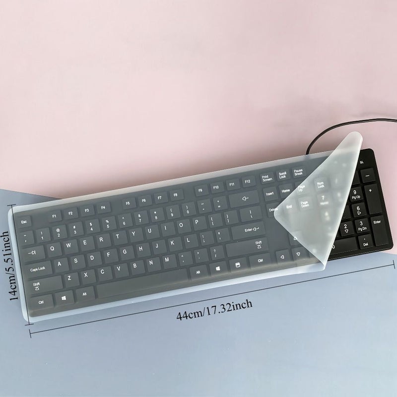 Transparent Dustproof Washable Keyboard Cover For 104 Key Desktop PC Gaming Office - Image 2