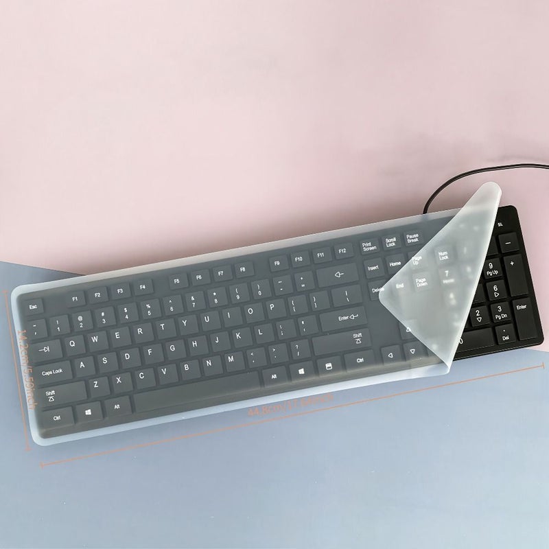 Transparent Dustproof Washable Keyboard Cover For 104 Key Desktop PC Gaming Office - Image 5