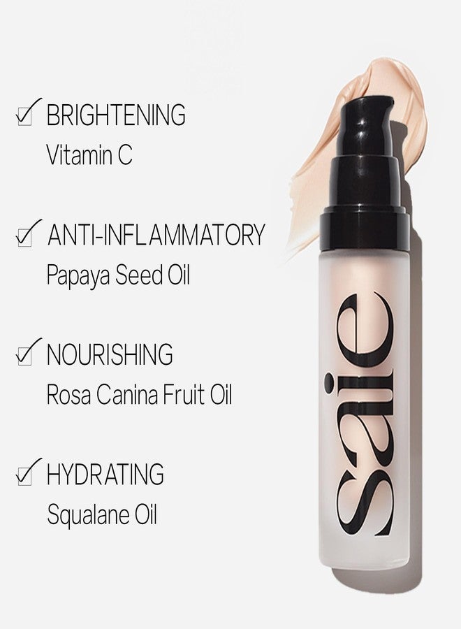 Saie Glowy Super Gel Lightweight Illuminator - Travel Size Luminizer and Makeup Primer for Glowing Skin - Enriched with Vitamin C + Hydrating Squalane Oil - Warmglow (0.5 oz) - Image 5