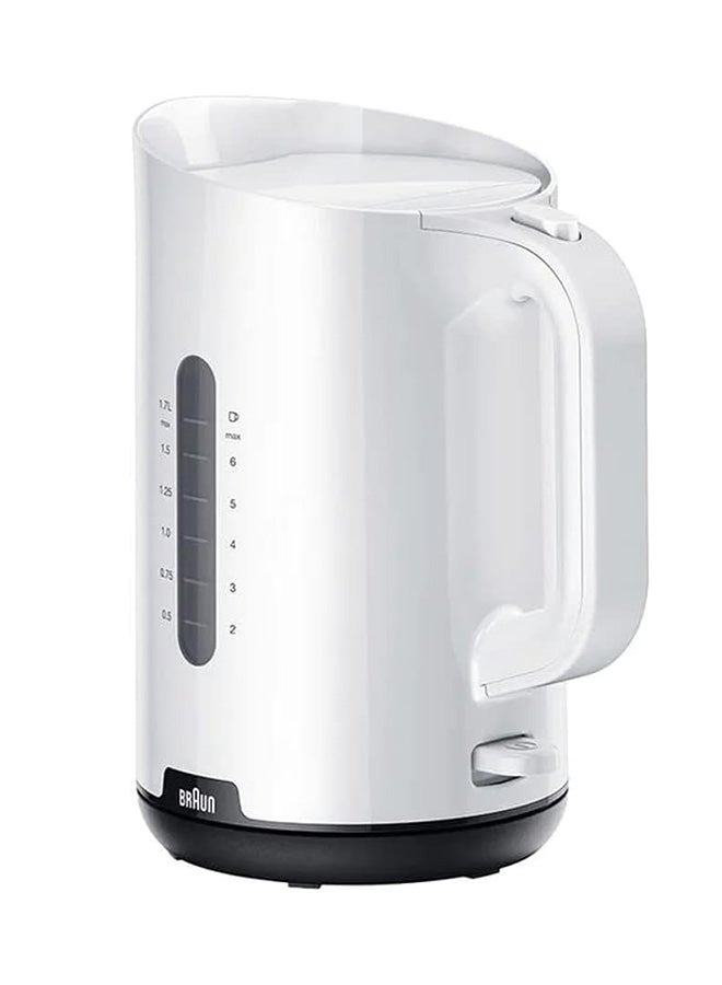 BRAUN Kettle, Washable Anti Scale Filter, 1.7 L 2200 W WK1100WH White - Image 1