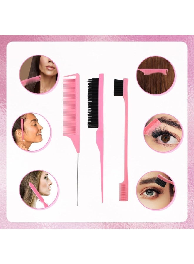 Hair Brush Set, 11 pcs Detangler Brush with Hair Spray Bottle, Scalp Massager for Wet Dry Curly Hair, Bristle Hair Brush Hair Comb for Women Girl - Image 5