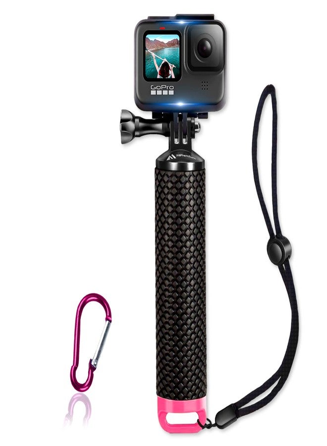MiPremium Waterproof Floating Hand Grip Compatible with GoPro Camera Hero 5 Session Black Silver Hero 6 5 4 3 2 1 Handler & Handle Mount Accessories Kit for Water Sport and Action Cameras (Rose Red) - Image 1
