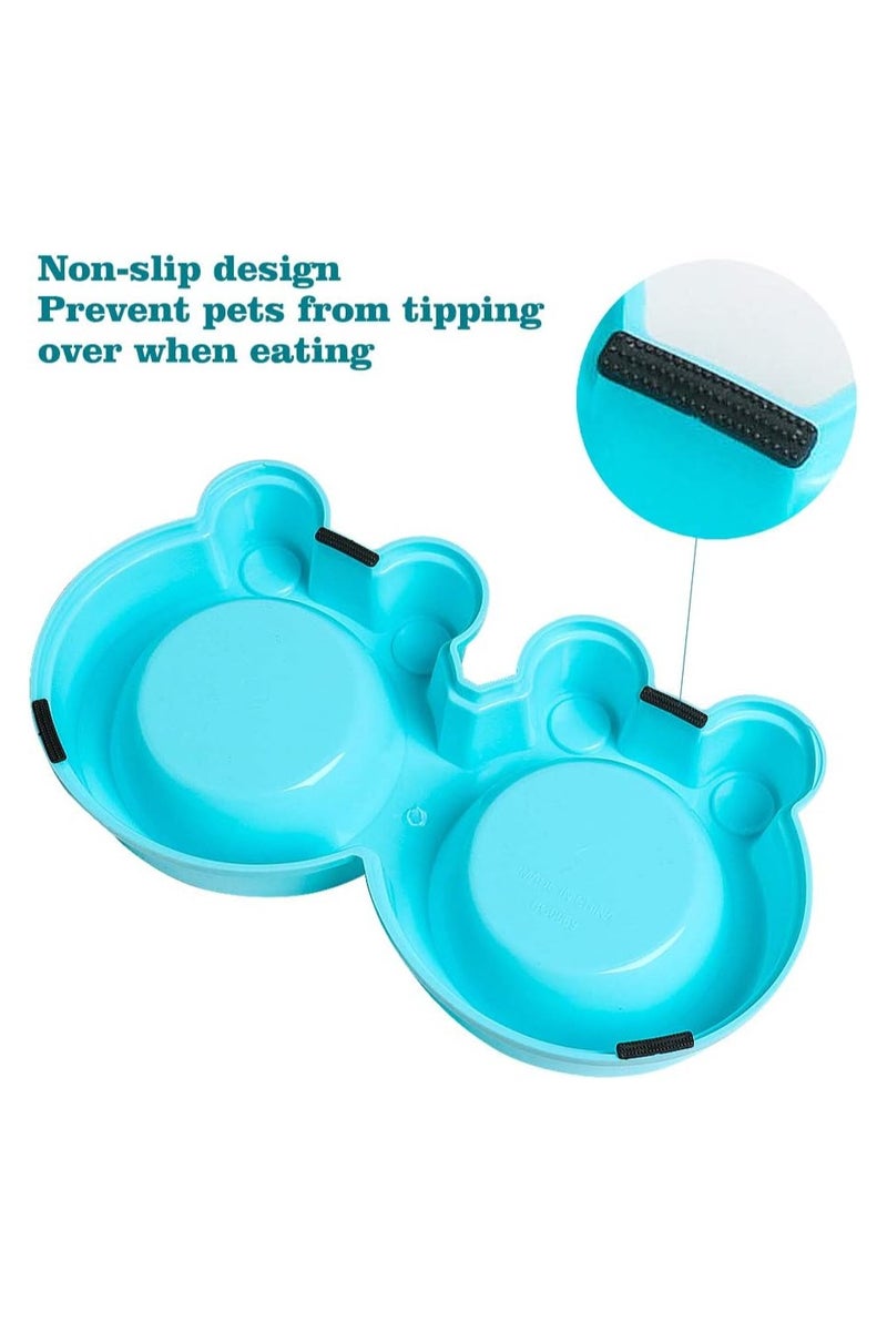 Generic Double Dog Cat Bowls Premium Stainless Steel Pet Bowls with No-Slip Stainless Steel Cute Modeling Pet Food Water for Feeder Dogs Cats Rabbit and Pets  - Image 5