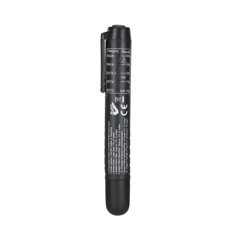 Brake Fluid Tester Pen Black: 5 LED Indicator - Easy To Use Brake Fluid Analyzer for Automotive Repair Shops, Professional Servicing - Image 4