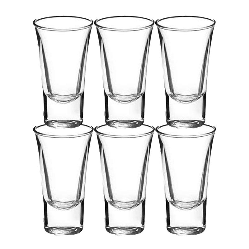 Gmark 2Oz Shot Glass Set Heavy Base Whiskey Shot Glasses 6Pack  Perfect for Wine Tasting Shooter Cocktail Pourer Jigger Tequila 6 Pack