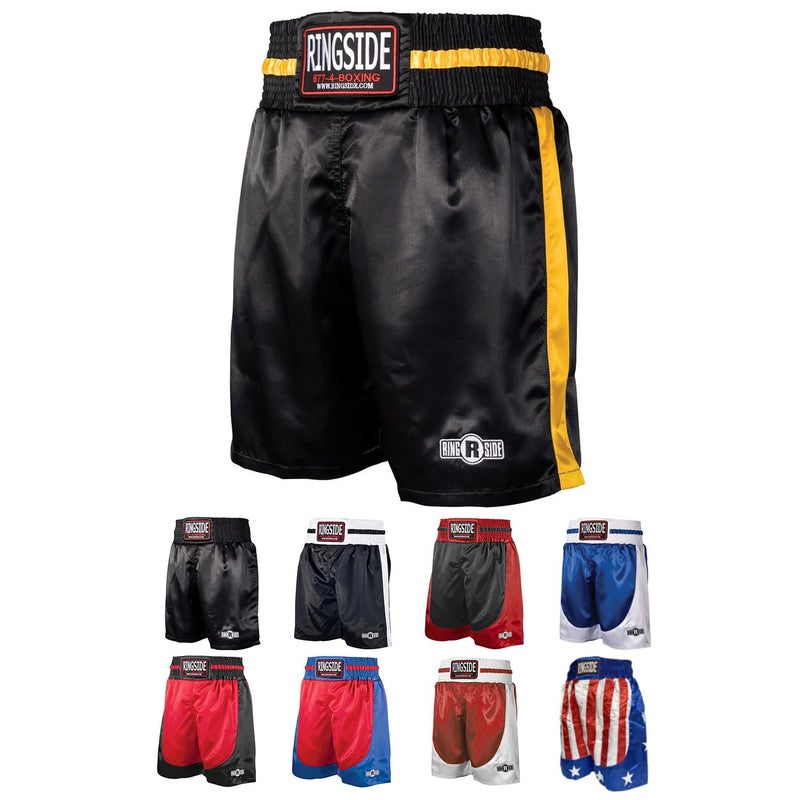 Ringside ProStyle Boxing Trunks Satin Boxing Shorts for Men and Women Ideal for MMA Muay Thai BlackGold XXLarge - Image 2