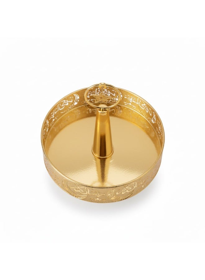 حامل تقديم فاخر ذهبي اللون لرمضان  تصميم هلال ونجوم مع عبارة رمضان كريم بخط عربي أنيق - Image 3