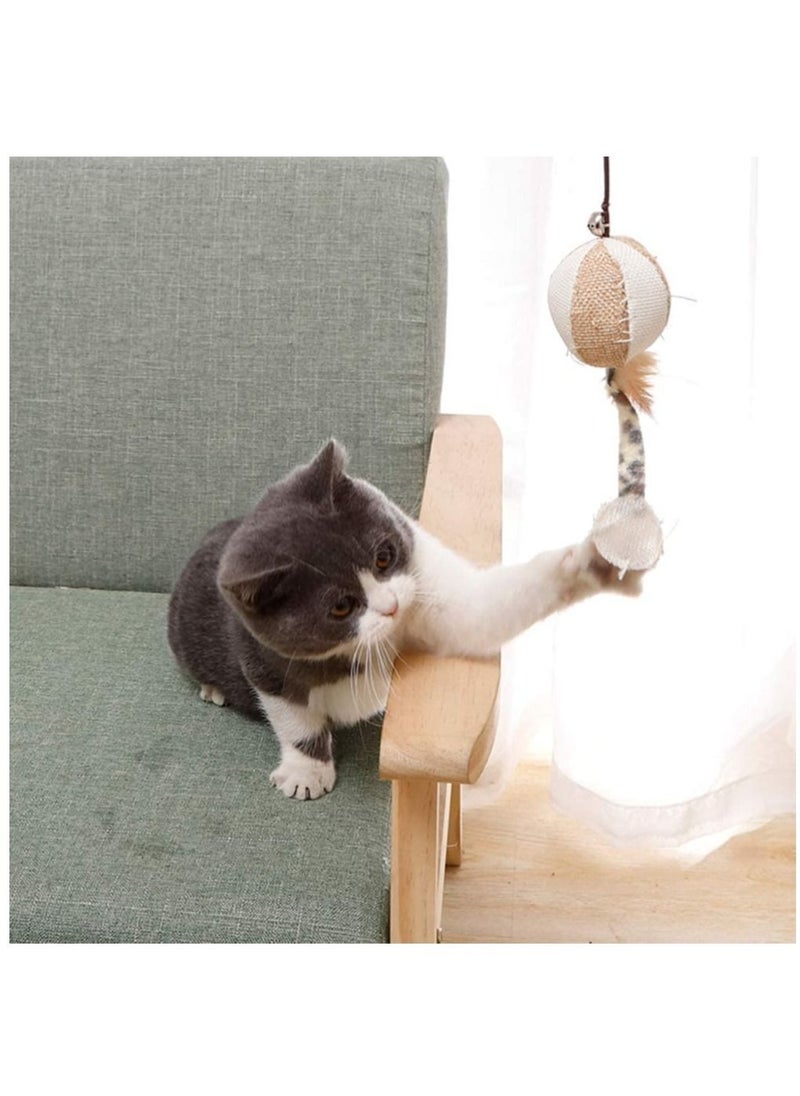 4 Sets of Interactive Cat Teaser Wand Set with Feather - Engaging Toy for Exercise and Playful Fun - Ideal Pet Supplies for Bonding with Your Cat