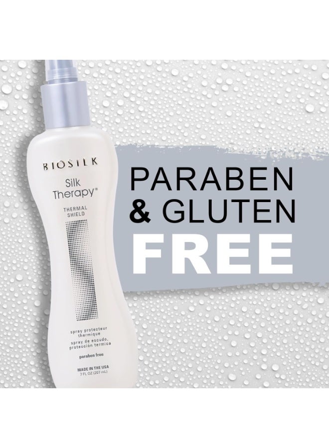 BIOSILK بخاخ حماية حرارية من بيوسيلك للعناية بالشعر، يساعد في حماية الشعر من الأضرار الحرارية وثبات التسريحات، خالي من الكبريتات والبارابين، وغير مختبر على الحيوانات، 7 أونصات - Image 5