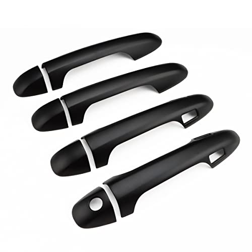 DLOVEG Exterior Door Handle Cover Compatible for 20162020 2021 2022 2023 Toyota Tacoma Accessories Door Handle Protectors for Tacoma with 4 Smart Key Holes Matte Black - Image 1