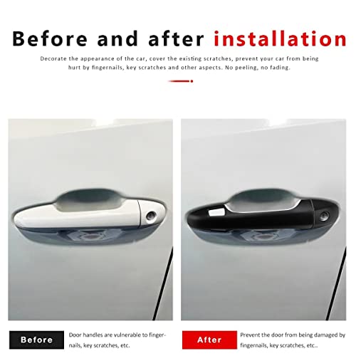 DLOVEG Exterior Door Handle Cover Compatible for 20162020 2021 2022 2023 Toyota Tacoma Accessories Door Handle Protectors for Tacoma with 4 Smart Key Holes Matte Black - Image 3