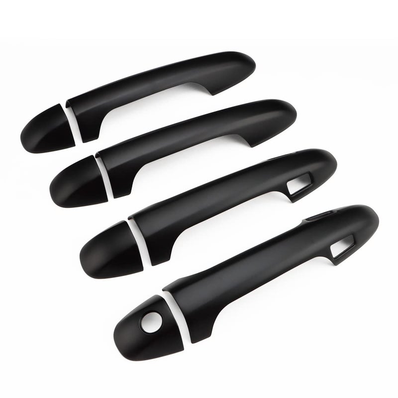 DLOVEG Exterior Door Handle Cover Compatible for 20162020 2021 2022 2023 Toyota Tacoma Accessories Door Handle Protectors for Tacoma with 4 Smart Key Holes Matte Black - Image 2
