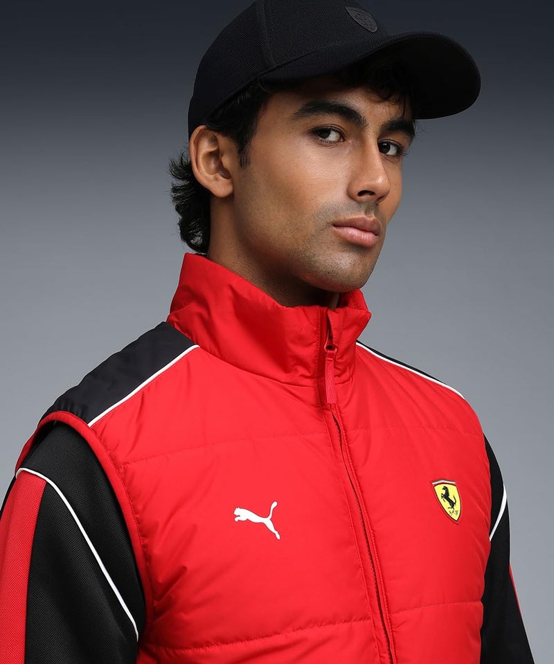 Puma, Men, Ferrari MT7 Padded Vest, Rosso Corsa, XL, (63276302) - Image 2