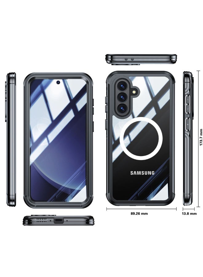 عام غطاء سامسونج جالكسي A36/A56 المغناطيسي القوي - مزود بواقي شاشة زجاجي مدمج، متوافق مع ماج سيف، مقاوم عالي للصدمات والسقوط، غطاء متين وكامل الحماية لهاتفك. - Image 4