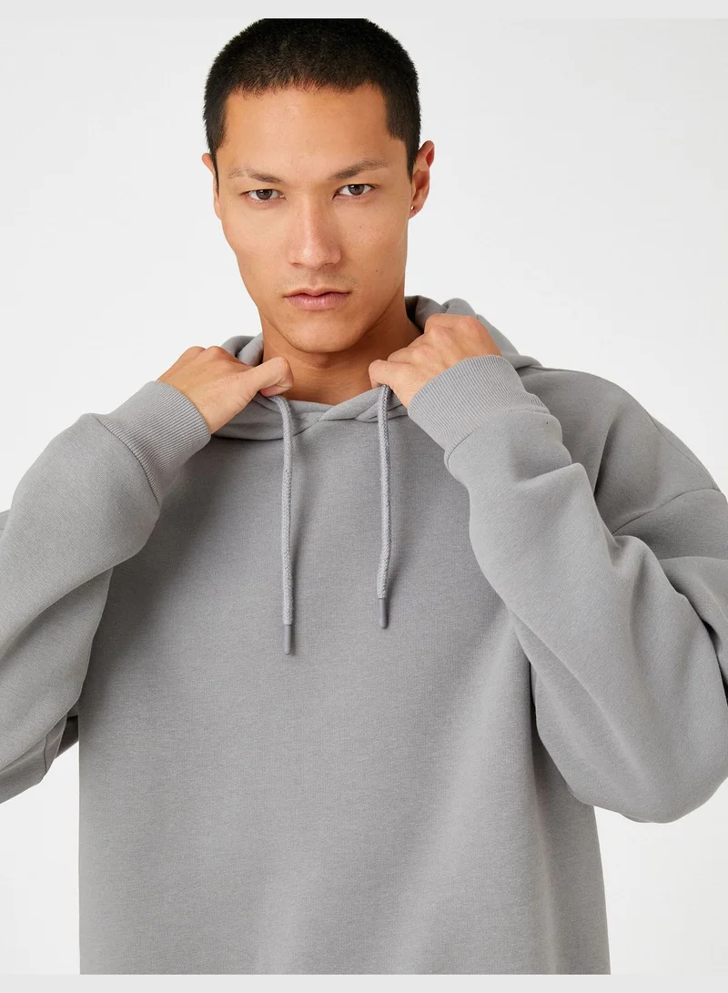 KOTON Basic Oversized Hoodie Long Sleeve