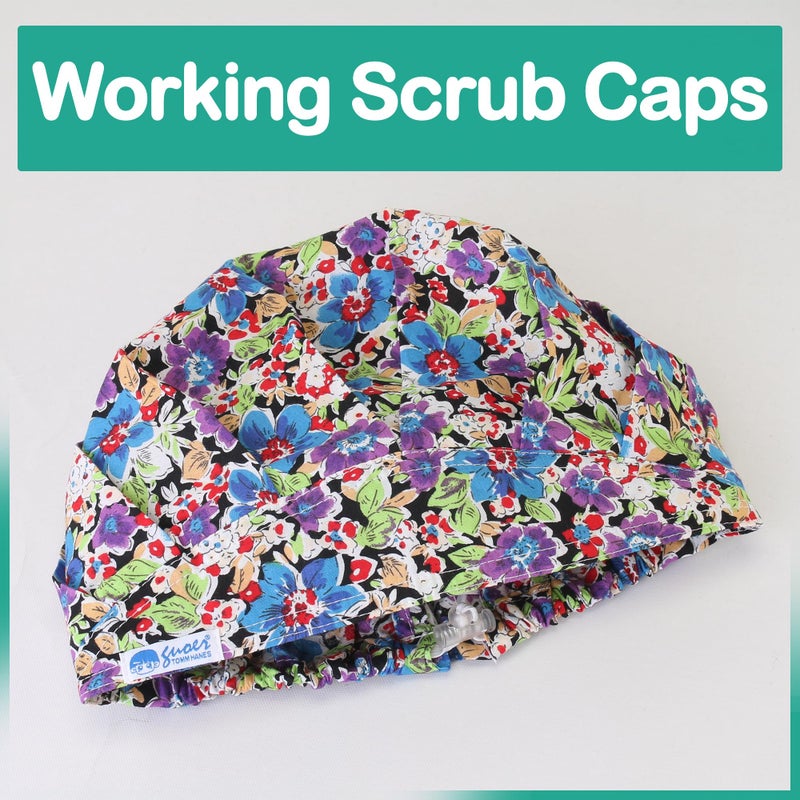 GUOER Scrub Cap Working Hat Bouffant Cap One Size (N24F04M) - Image 2