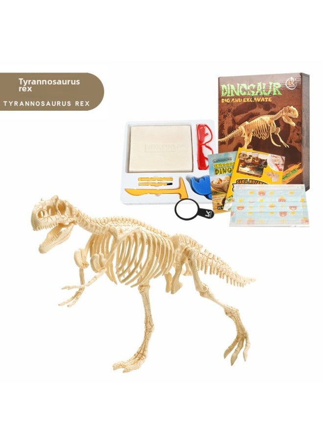 Children's Dinosaur Fossil Archaeological Digging Toy Boy Digging Specimen Handmade Diy Tyrannosaurus Rex Skeleton Assembled Model-Color:K757 Stegosaurus  - Image 2