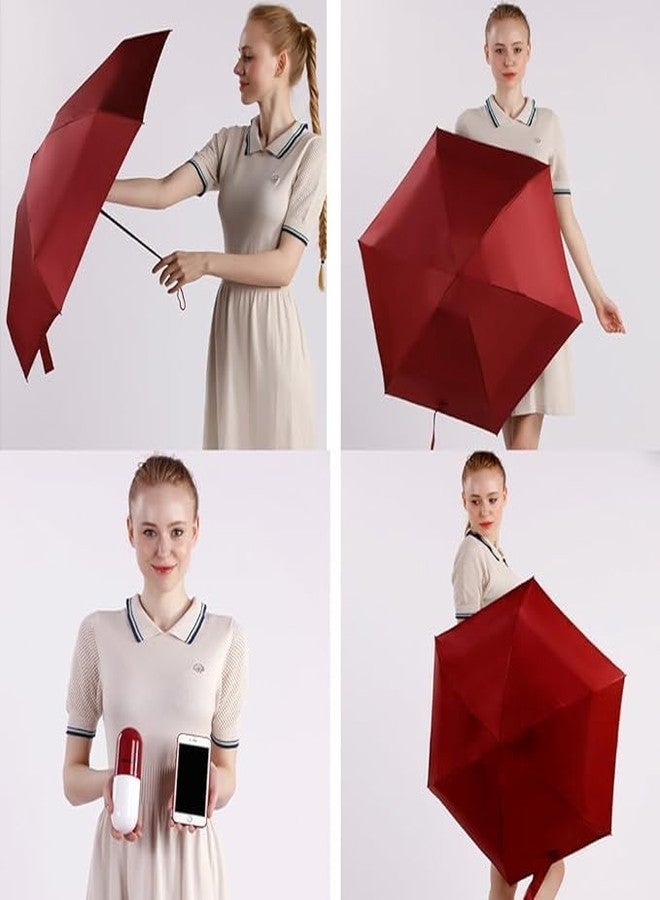 STORE77 Mini Travel Umbrellas for Rain, Portable Capsule Outdoor Fits in Pocket or Purse Lightweight Small Folding Backpack Umbrella for Rain 1 pcs - Image 4
