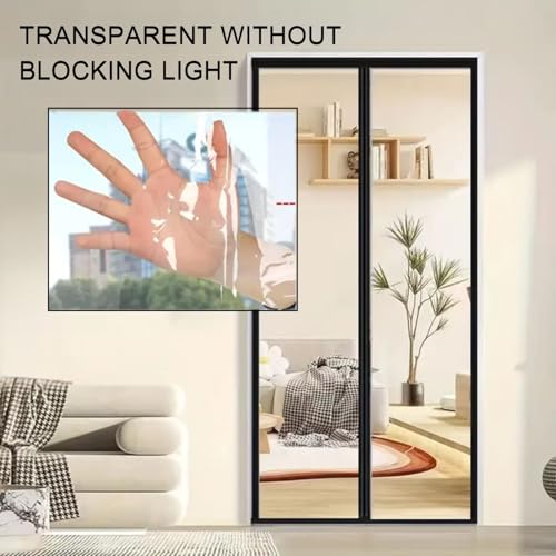 Royalkart® Transparent PVC Magnetic Door Curtain | Hands Free Self-Closing Screen | Blocks Insects & Outside Dust | Clear See-Through Screen for Home, Kitchen, AC Room, Shop | Door Size- 120cm x 215cm - Image 4
