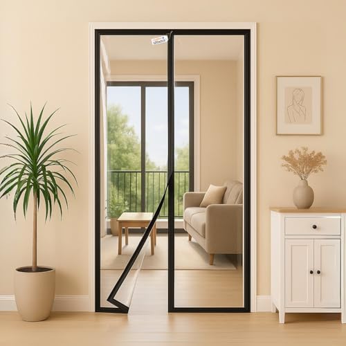 Royalkart® Transparent PVC Magnetic Door Curtain | Hands Free Self-Closing Screen | Blocks Insects & Outside Dust | Clear See-Through Screen for Home, Kitchen, AC Room, Shop | Door Size- 120cm x 215cm - Image 1